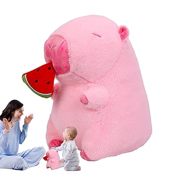 mameページ　たんぽぽ畑のイヌ　ピンクのカピバラ のほほんカピバラちゃんLMCびばのんてぬぐい/Nohohon Kapibara